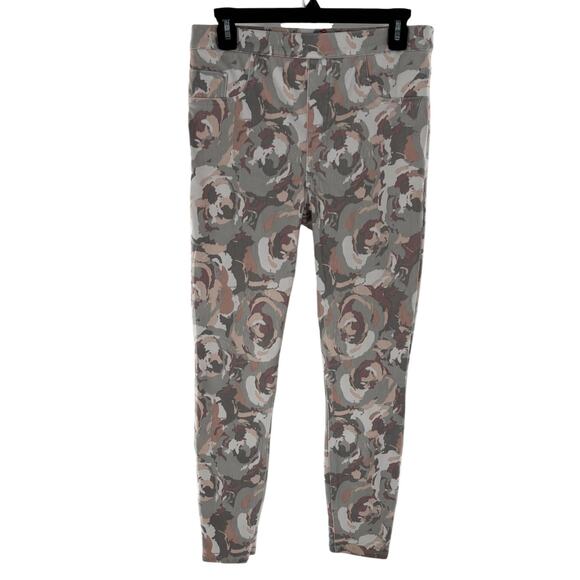 Spanx Blush Bloom Abstract Floral Jean Ish Jegging Legging Ankle Pants - Picture 2 of 9